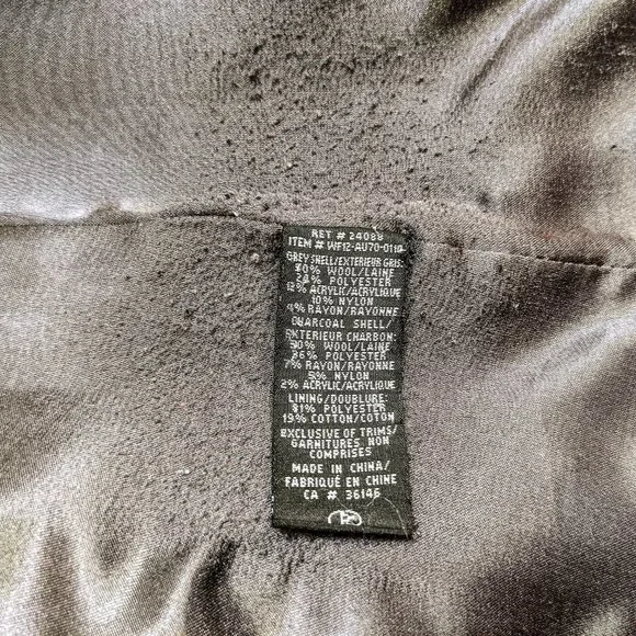 Attitude by Jay Manual Two-tone Grey Wool Blend Coat, Size 8 - Picture 7 of 7